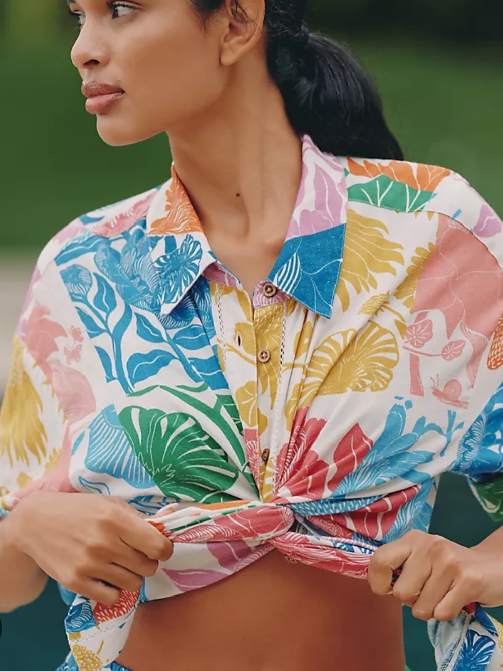 Celandine x Grace Gillespie Linen Blend Buttondown Shirt - Anthropologie